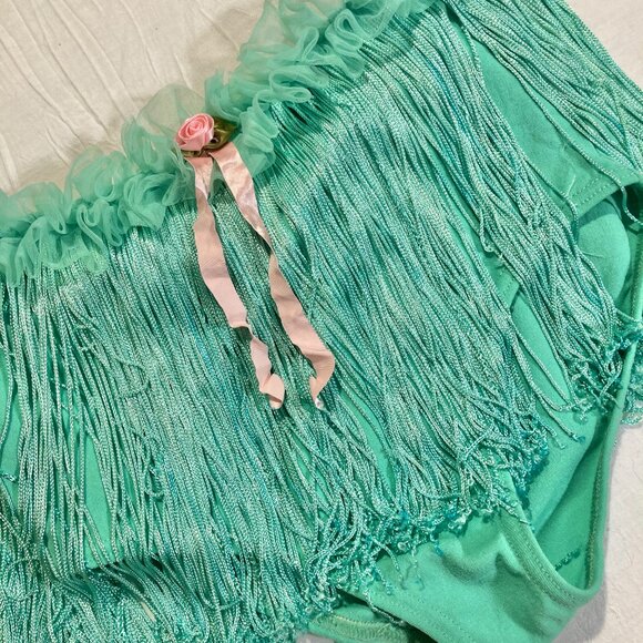 SOLD Vtg 60s go go burlesque dance rave festival circus costume fringe sequin - Picture 7 of 9